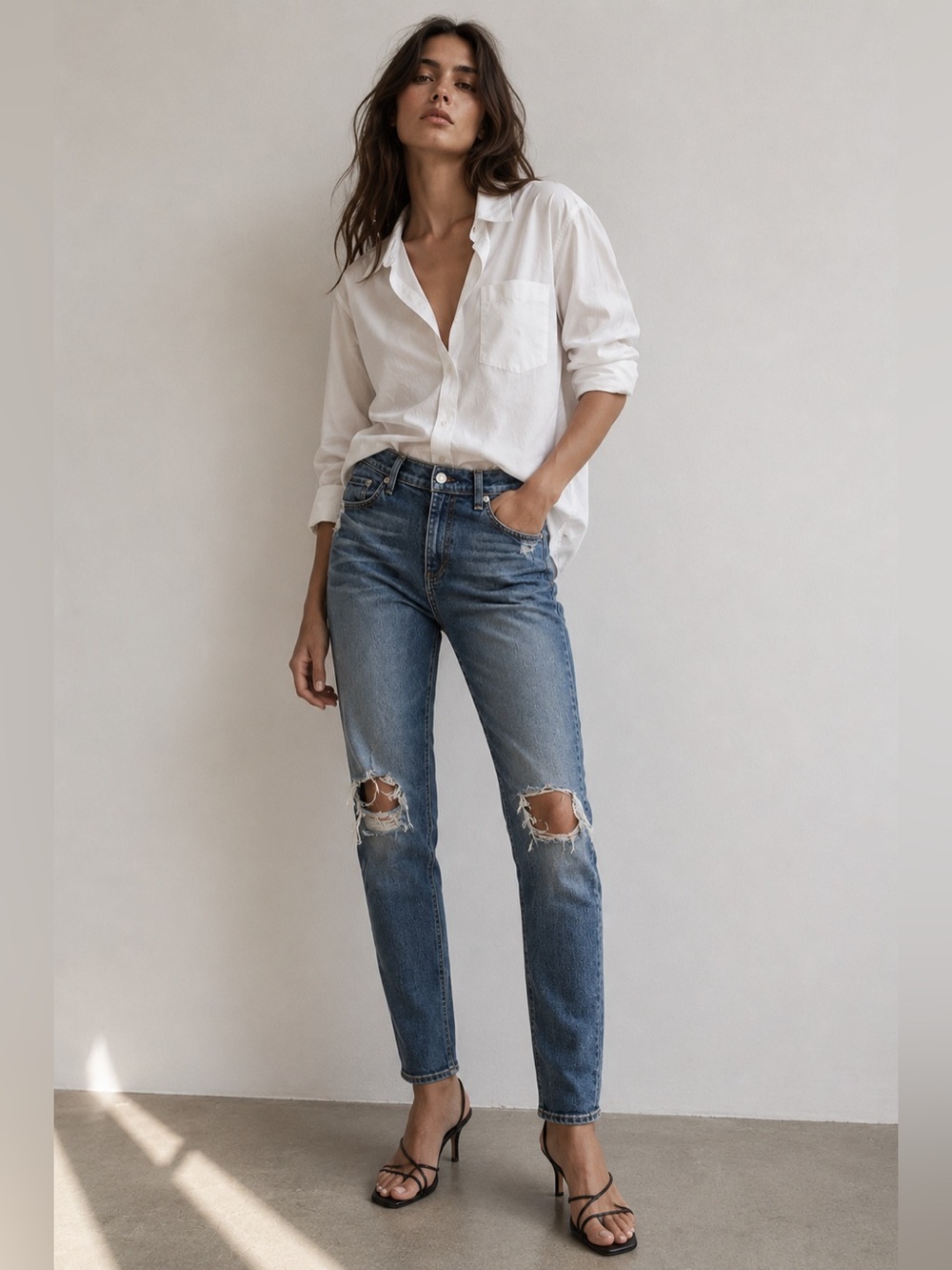 Rag & Bone /JEAN for Aritzia Distressed Skinny Jeans - Size 30